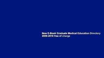 New E-Book Graduate Medical Education Directory 2009-2010 free of charge
