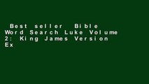 Best seller  Bible Word Search Luke Volume 2: King James Version Extra Large Jumbo Print (Bible