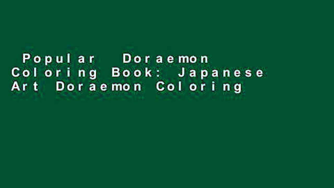 Popular  Doraemon Coloring Book: Japanese Art Doraemon Coloring Book  Full