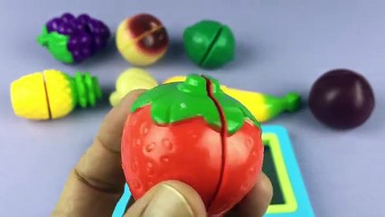 Learn Names of Fruits With Velcro Fruit Cutting Toy for Kids and Children