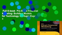 Full E-book  Pro Excel Financial Modeling: Building Models for Technology Startups (Expert s