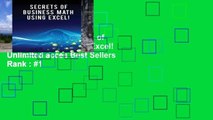 Popular Book  Secrets of Business Math Using Excel! Unlimited acces Best Sellers Rank : #1