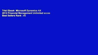 Trial Ebook  Microsoft Dynamics AX 2012 Financial Management Unlimited acces Best Sellers Rank : #3
