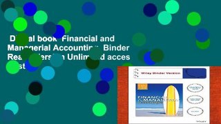 Digital book  Financial and Managerial Accounting, Binder Ready Version Unlimited acces Best