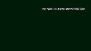 View Facebook Advertising for Dummies Ebook