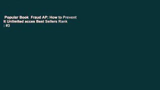 Popular Book  Fraud AP: How to Prevent It Unlimited acces Best Sellers Rank : #3