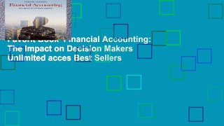 Favorit Book  Financial Accounting: The Impact on Decision Makers Unlimited acces Best Sellers