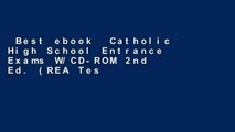 Best ebook  Catholic High School Entrance Exams W/CD-ROM 2nd Ed. (REA Test Preps)  For Kindle