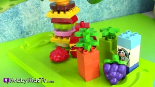 Disney Toy Story Rex Eats LEGO Food! Cheeseburger Milk Grapes Pear Carrot Hamm Duplo by Ho