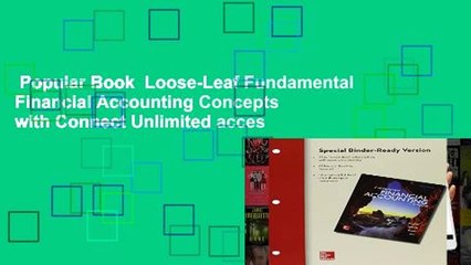 Popular Book  Loose-Leaf Fundamental Financial Accounting Concepts with Connect Unlimited acces