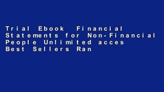 Trial Ebook  Financial Statements for Non-Financial People Unlimited acces Best Sellers Rank : #1
