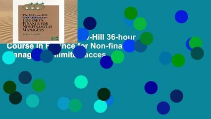 Digital book  McGraw-Hill 36-hour Course in Finance for Non-financial Managers Unlimited acces