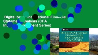 Digital book  International Financial Statement Analysis (CFA Institute Investment Series)