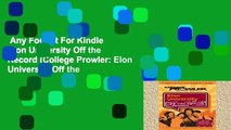 Any Format For Kindle  Elon University Off the Record (College Prowler: Elon University Off the