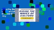About For Books  Riding the Waves of Culture: Understanding Diversity in Global Business 3/E  Any