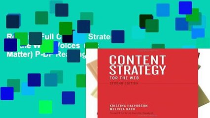 Reading Full Content Strategy for the Web (Voices That Matter) P-DF Reading