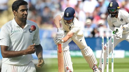 அலிஸ்டர் குக்கை 8வது முறையாக வீழ்த்தி சாதனைபடைத்த அஸ்வின்- வீடியோ