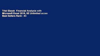Trial Ebook  Financial Analysis with Microsoft Excel 2016, 8E Unlimited acces Best Sellers Rank : #3