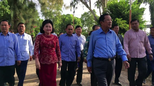 Exiled Cambodian opposition leader denounces 'sham election'