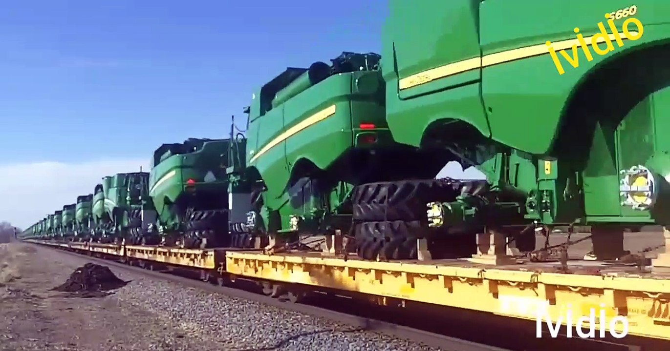 Train harvester carries