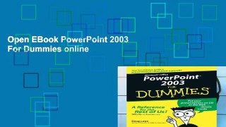 Open EBook PowerPoint 2003 For Dummies online