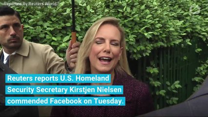 U.S. Homeland Security Commends Facebook For Removing Pages