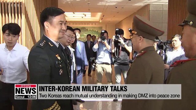 Two Koreas reach mutual understanding in making DMZ into peace zone; joint recovery of war remains in DMZ