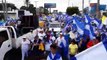 Inicia marcha en respaldo a los obispos y sacerdotes de Nicaragua por su labor en la crisis actual. La ruta es de la Rotonda Jean Paul Genie a la Catedral de Ma