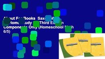 About For Books  Saxon Math 65 Home Study Kit Third Edition Components Only (Homeschool Math 6/5)