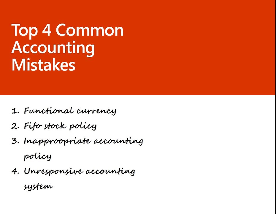 Learn these 4 Accounting mistakes, by Experts