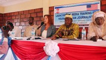 Public Affairs Officer, Janel Heird, addressed press freedom and media development on December 13 during the launch of Mission's 12-week media capacity developm
