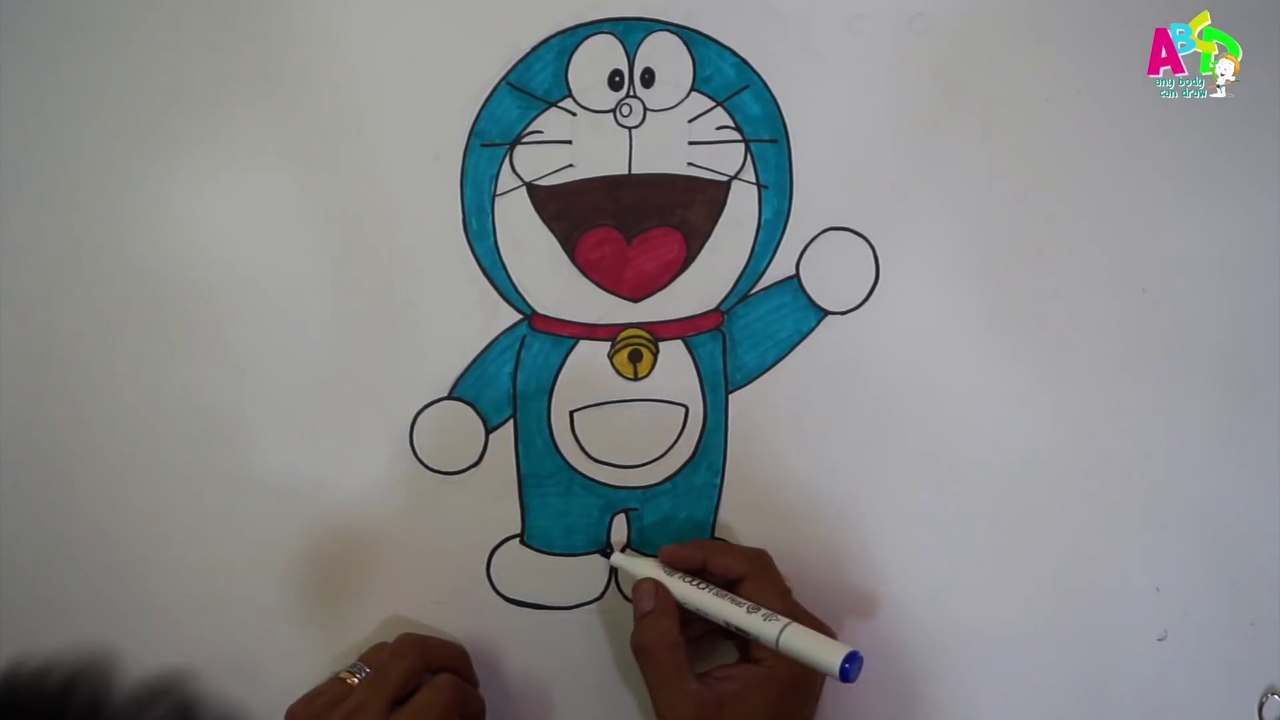 How to Draw Doraemon II Learn to draw & Color Doraemon in easy steps #abcdanybodycandraw