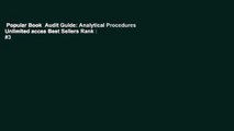 Popular Book  Audit Guide: Analytical Procedures Unlimited acces Best Sellers Rank : #3