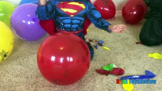 SURPRISE TOYS GIANT BALLOON POP CHALLENGE with Ryan ToysReview