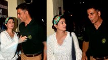 Akshay Kumar And Twinkle Khanna SPOTTED Exiting A Movie Screening