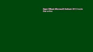Open EBook Microsoft Outlook 2013 Inside Out online