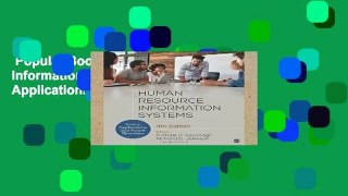 Popular Book  Human Resource Information Systems: Basics, Applications, and Future Directions