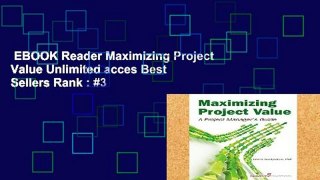 EBOOK Reader Maximizing Project Value Unlimited acces Best Sellers Rank : #3