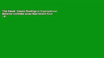 Trial Ebook  Classic Readings in Organizational Behavior Unlimited acces Best Sellers Rank : #1