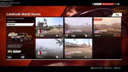 DiRT 4 Fly Cam Landrush World Series Ev3 Semi-Finals Full Circuit Nevada USA