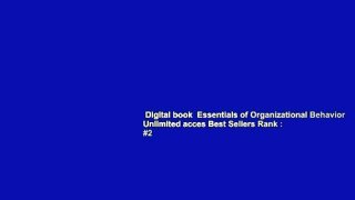 Digital book  Essentials of Organizational Behavior Unlimited acces Best Sellers Rank : #2
