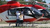 Ambulans helikopter Hızır gibi yetişiyor