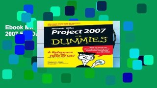 Ebook Microsoft Office Project 2007 For Dummies Full