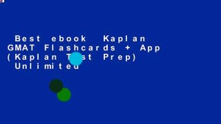 Best ebook  Kaplan GMAT Flashcards + App (Kaplan Test Prep)  Unlimited
