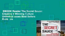 EBOOK Reader The Secret Sauce: Creating a Winning Culture Unlimited acces Best Sellers Rank : #4