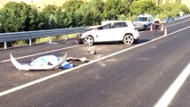 Refüje çarparak takla atan otomobil sürücüsü hayatını kaybetti