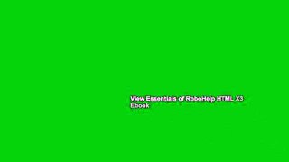 View Essentials of RoboHelp HTML X3 Ebook