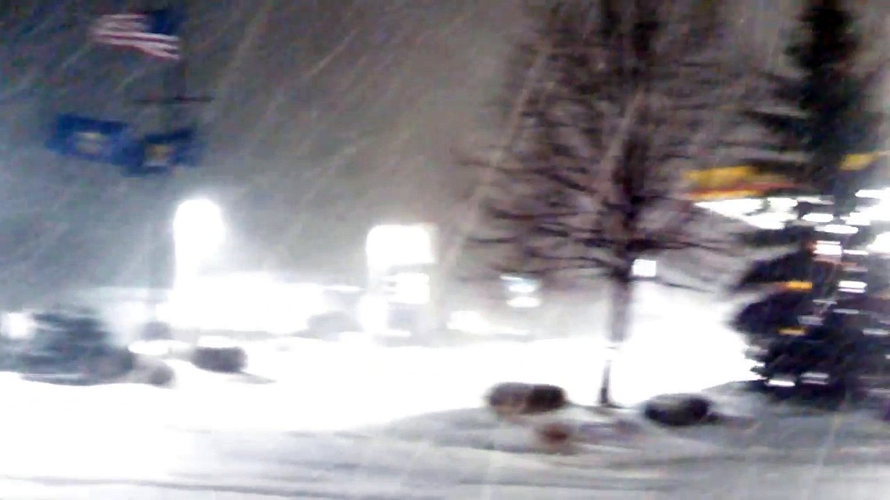 Near blizzard/white out conditions (night)