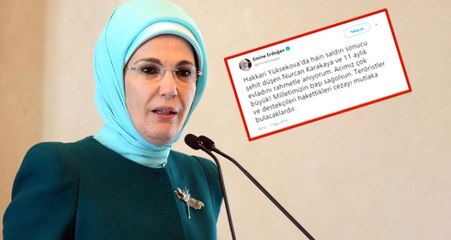 Emine Erdoğan, Hakkari'deki Hain Saldırı ile İlgili Paylaşımda Bulundu