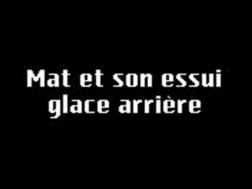 Mat et essui glace arrière